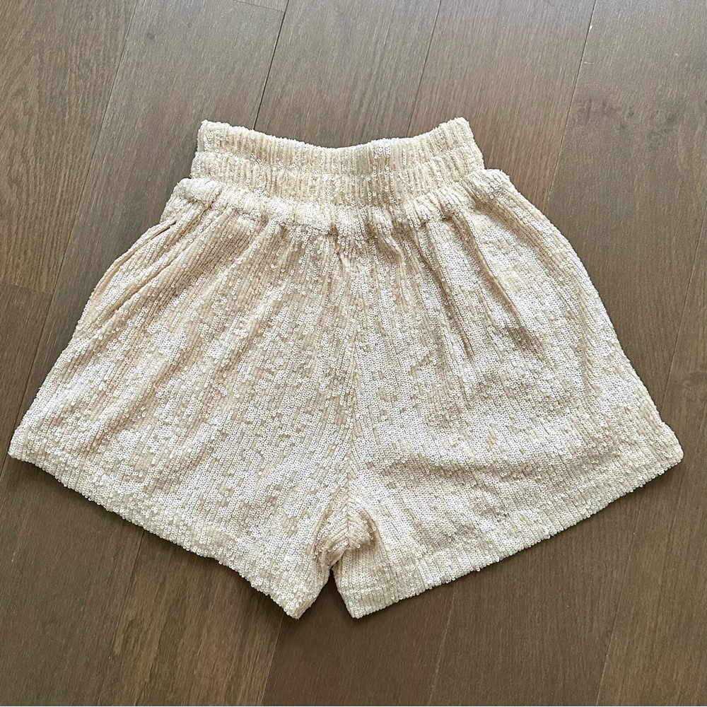 Generation Love Elise Sequin Sparkle Shorts Elastic Waist Party Shorts Club - Picture 8 of 9